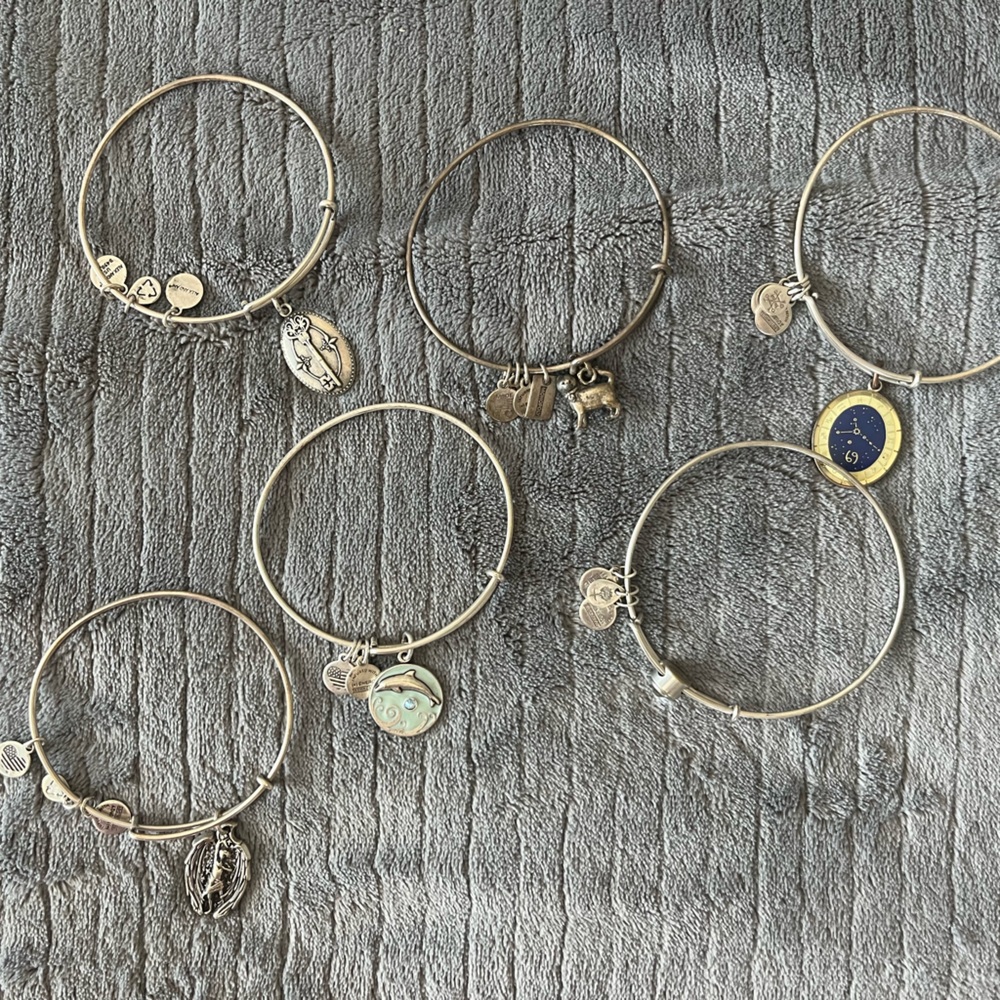 Alex and Ani silver bracelets